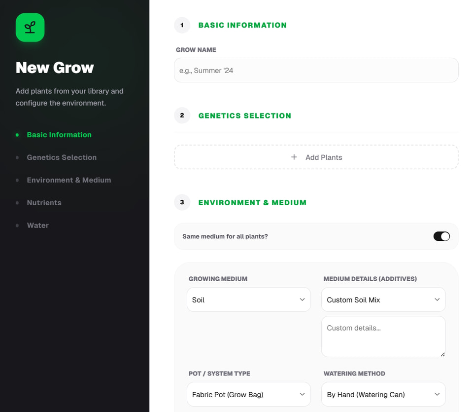 Grow center